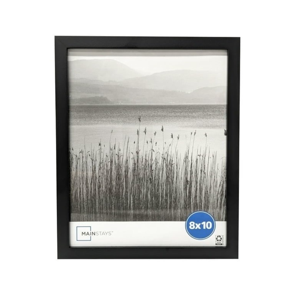Mainstays 8x10 Black‎ Wood Picture Frame Display Stand or Wall Mount